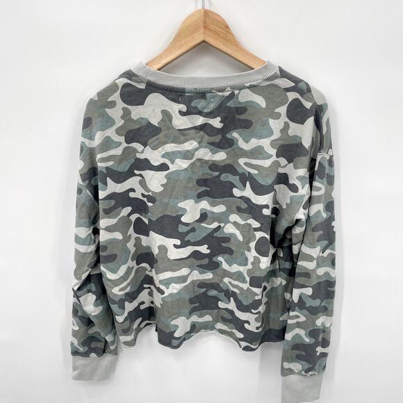 SPIRITUAL GANGSTER Evereve NWT Mazzy Crewneck Pullover Camo Sweatshirt // L - Picture 10 of 11